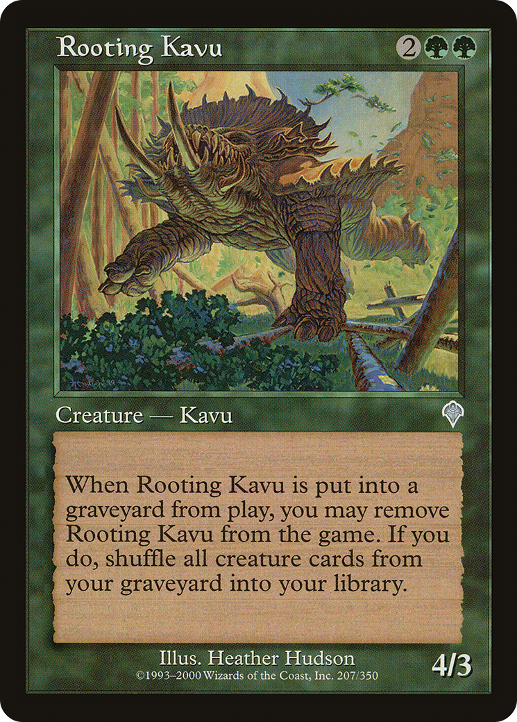 Rooting Kavu (INV-207) [Invasion] MTG Single Wizards of the Coast