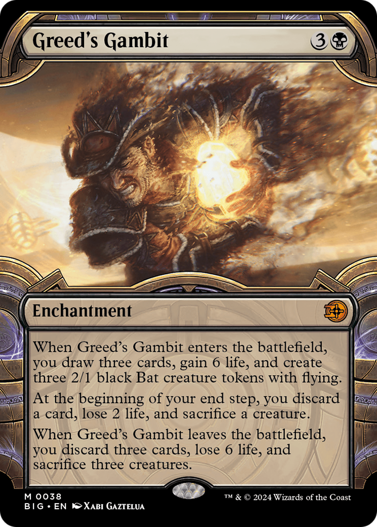 Greed's Gambit (BIG-038) [The Big Score] (Showcase) MTG Single Wizards of the Coast