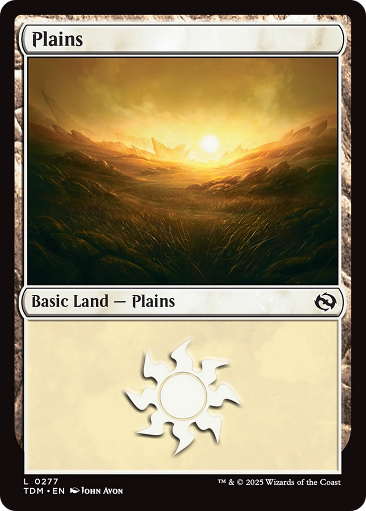 Plains (0277) (TDM-277) [Tarkir: Dragonstorm] Foil MTG Single Wizards of the Coast