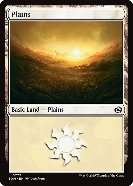 Plains (0277) (TDM-277) [Tarkir: Dragonstorm] MTG Single Wizards of the Coast