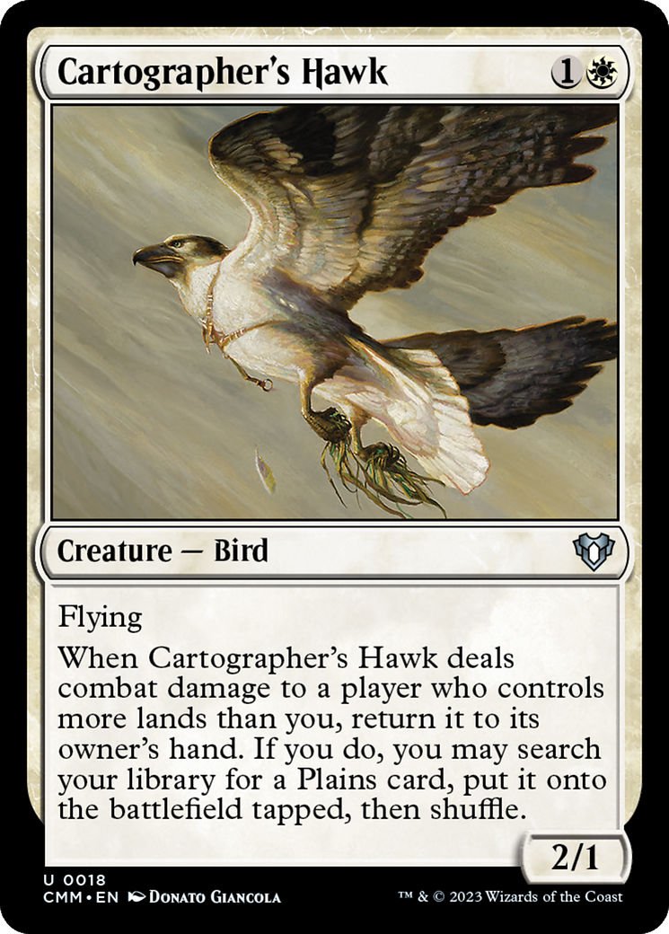 Cartographer's Hawk (CMM-018) [Commander Masters] MTG Single Wizards of the Coast