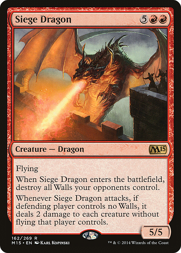 Siege Dragon (M15-162) [Magic 2015] MTG Single Wizards of the Coast
