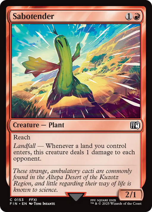 Sabotender (FIN-153) [FINAL FANTASY] Foil MTG Single Wizards of the Coast