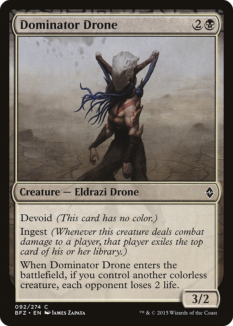 Dominator Drone (BFZ-092) [Battle for Zendikar] MTG Single Wizards of the Coast