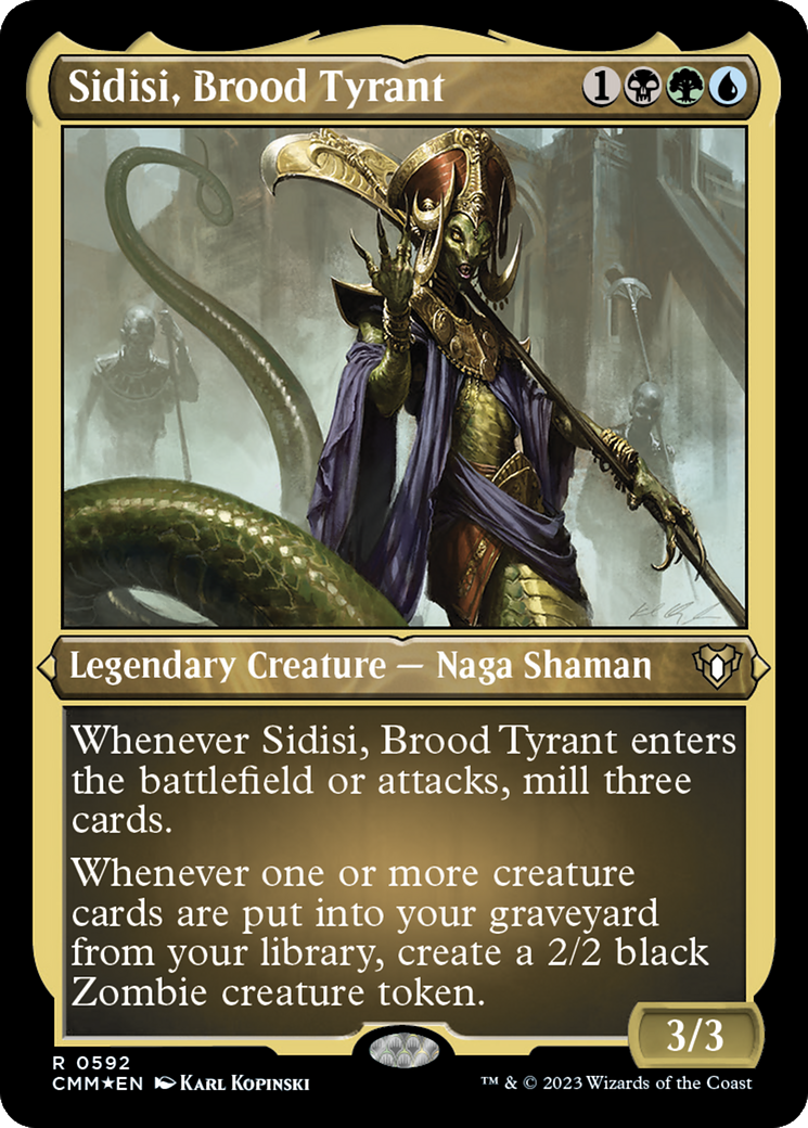 Sidisi, Brood Tyrant (CMM-592) [Commander Masters] Etched Foil MTG Single Wizards of the Coast