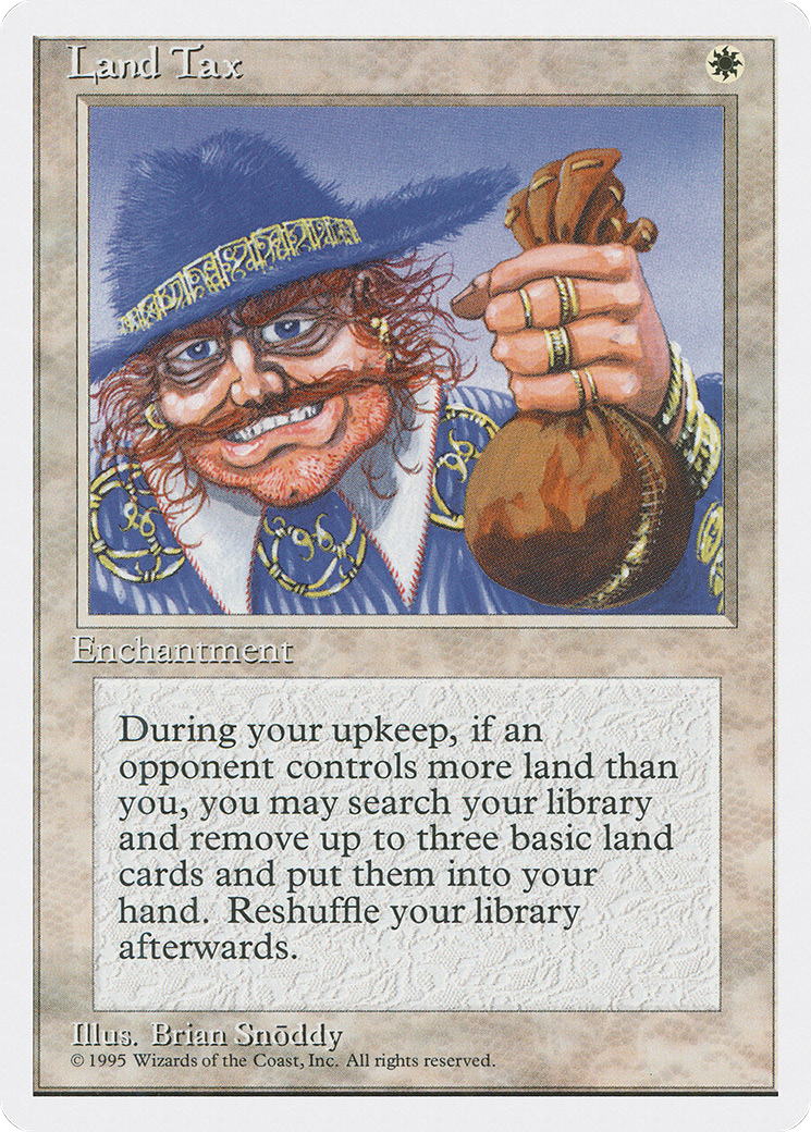 Land Tax (4ED-034) [Fourth Edition] MTG Single Magic: The Gathering