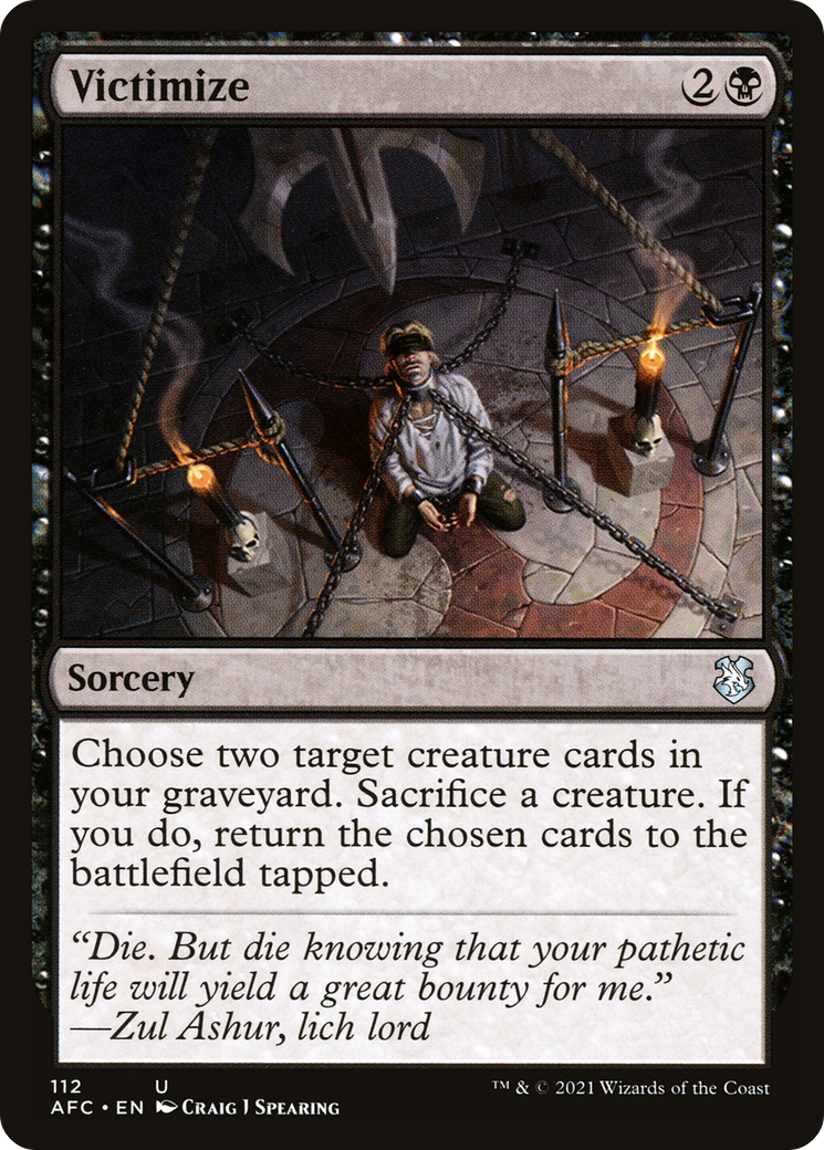 Victimize (AFC-112) [Forgotten Realms Commander] MTG Single Wizards of the Coast