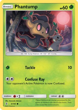 Phantump (6/145) Reverse Holofoil [SM: Guardians Rising] Pokemon Single Pokémon