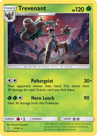 Trevenant (/145) Reverse Holofoil [SM: Guardians Rising] Pokemon Single Pokémon