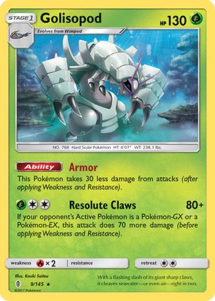 Golisopod (/145) Reverse Holofoil [SM: Guardians Rising] Pokemon Single Pokémon