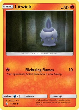 Litwick (11/145) [SM: Guardians Rising] Pokemon Single Pokémon