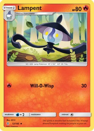 Lampent (12/145) [SM: Guardians Rising] Pokemon Single Pokémon