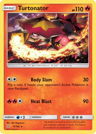 Turtonator (/145) Reverse Holofoil [SM: Guardians Rising] Pokemon Single Pokémon