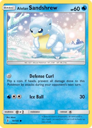 Alolan Sandshrew (19/145) Reverse Holofoil [SM: Guardians Rising] Pokemon Single Pokémon