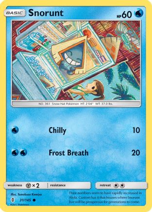 Snorunt (31/145) Reverse Holofoil [SM: Guardians Rising] Pokemon Single Pokémon