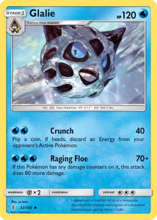 Glalie (/145) Reverse Holofoil [SM: Guardians Rising] Pokemon Single Pokémon