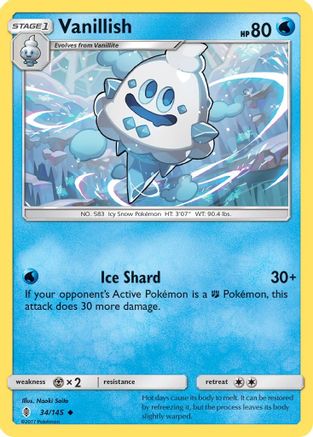 Vanillish (/145) Reverse Holofoil [SM: Guardians Rising] Pokemon Single Pokémon