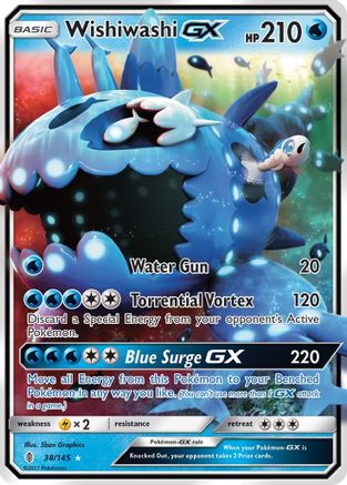 Wishiwashi GX (38/145) Holofoil [SM: Guardians Rising] Pokemon Single Pokémon