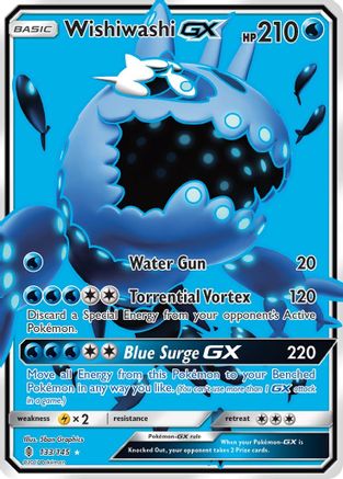 Wishiwashi GX (Full Art) (/145) Holofoil [SM: Guardians Rising] Pokemon Single Pokémon