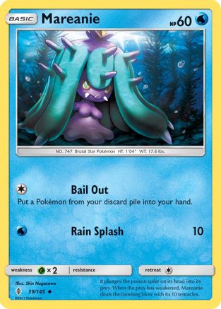 Mareanie (/145) Reverse Holofoil [SM: Guardians Rising] Pokemon Single Pokémon
