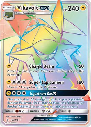 Vikavolt GX (Secret) (/145) Holofoil [SM: Guardians Rising] Pokemon Single Pokémon