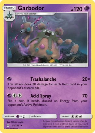 Garbodor (51/145) [SM: Guardians Rising] Pokemon Single Pokémon