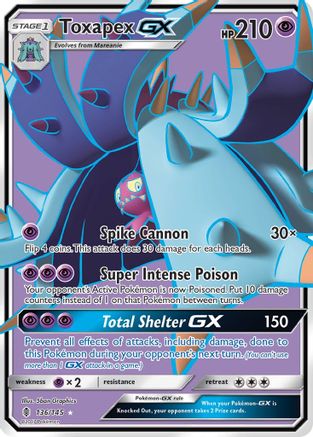 Toxapex GX (Full Art) (/145) Holofoil [SM: Guardians Rising] Pokemon Single Pokémon