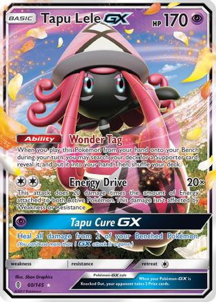Tapu Lele GX (60/145) Holofoil [SM: Guardians Rising] Pokemon Single Pokémon