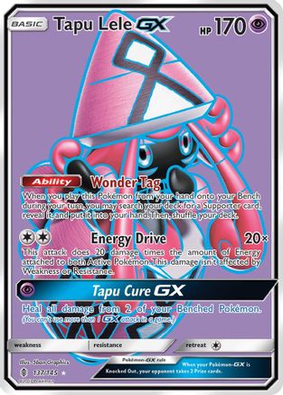 Tapu Lele GX (Full Art) (137/145) - [SM: Guardians Rising] Holofoil Pokemon Single Pokémon