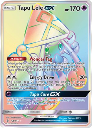 Tapu Lele GX (Secret) (/145) Holofoil [SM: Guardians Rising] Pokemon Single Pokémon