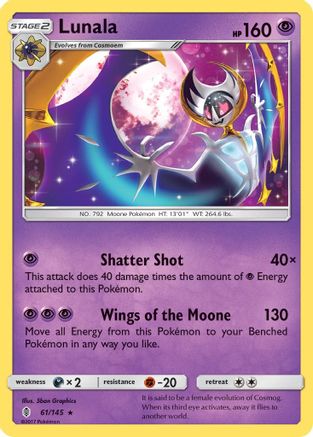 Lunala (61/145) [SM: Guardians Rising] Pokemon Single Pokémon