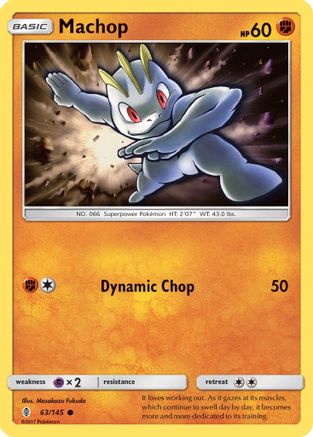 Machop (63/145) Reverse Holofoil [SM: Guardians Rising] Pokemon Single Pokémon
