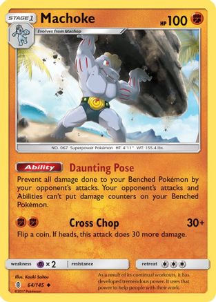 Machoke (64/145) Reverse Holofoil [SM: Guardians Rising] Pokemon Single Pokémon