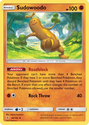 Sudowoodo (66/145) Reverse Holofoil [SM: Guardians Rising] Pokemon Single Pokémon