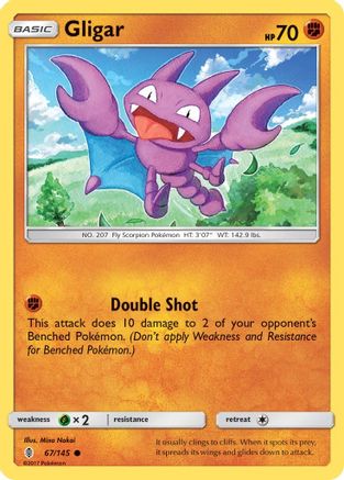 Gligar (67/145) Reverse Holofoil [SM: Guardians Rising] Pokemon Single Pokémon