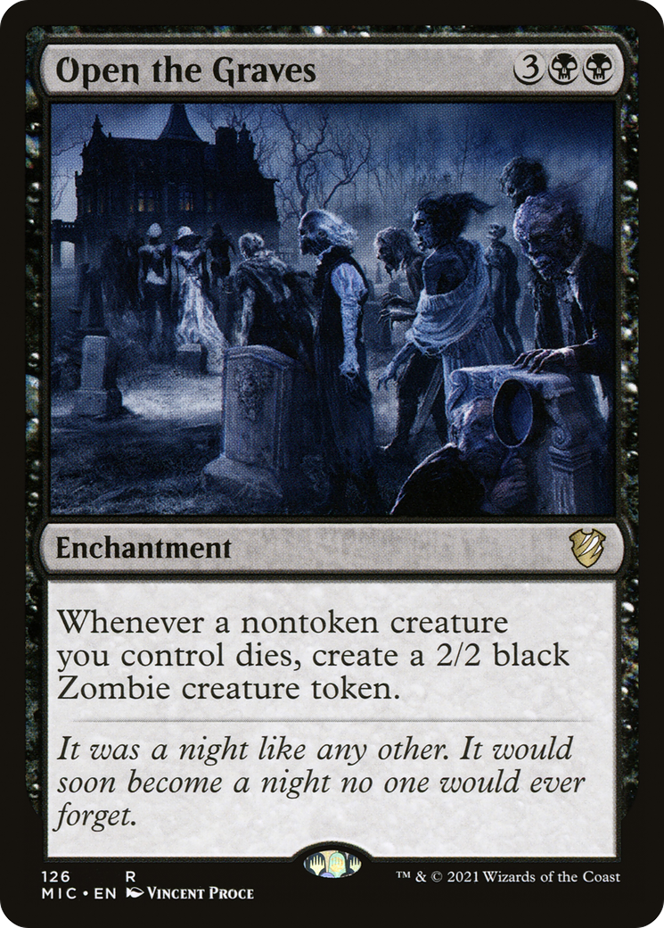 Open the Graves (MIC-126) [Midnight Hunt Commander] MTG Single Wizards of the Coast