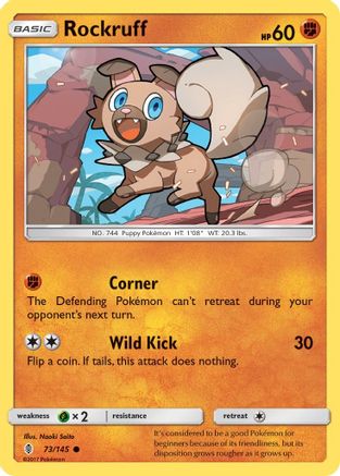 Rockruff (73/145) Reverse Holofoil [SM: Guardians Rising] Pokemon Single Pokémon