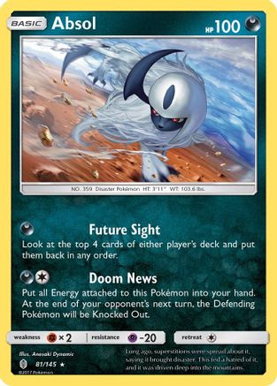 Absol (81/145) Holofoil [SM: Guardians Rising] Pokemon Single Pokémon