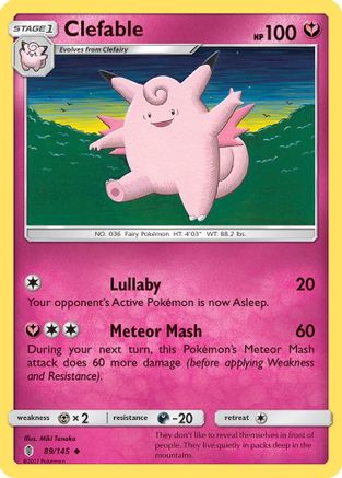 Clefable (89/145) [SM: Guardians Rising] Pokemon Single Pokémon
