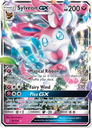 Sylveon GX 92/145 Holofoil [SM: Guardians Rising] Pokemon Single Pokémon