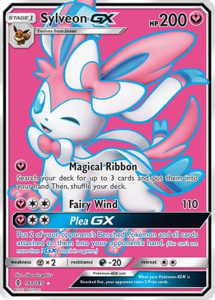 Sylveon GX (Full Art) 140/145 Holofoil [SM: Guardians Rising] Pokemon Single Pokémon