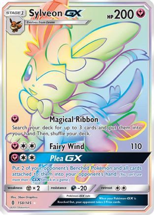 Sylveon GX (Secret) (/145) Holofoil [SM Guardians Rising] Pokemon Single Pokémon
