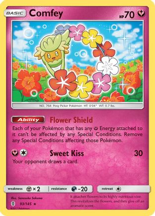 Comfey (93/145) Reverse Holofoil [SM: Guardians Rising] Pokemon Single Pokémon