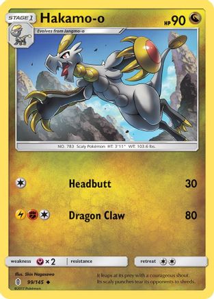 Hakamo-o (99/145) Reverse Holofoil [SM: Guardians Rising] Pokemon Single Pokémon