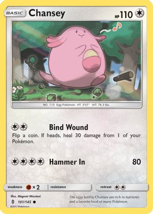 Chansey (101/145) [SM: Guardians Rising] Pokemon Single Pokémon