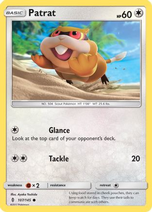 Patrat (107/145) Reverse Holofoil [SM: Guardians Rising] Pokemon Single Pokémon
