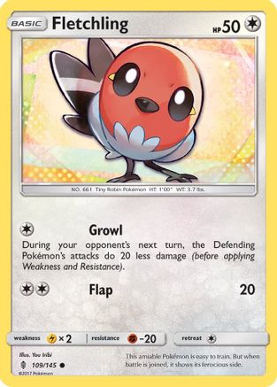 Fletchling (109/145) [SM: Guardians Rising] Pokemon Single Pokémon