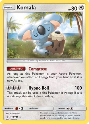Komala (114/145) Reverse Holofoil [SM: Guardians Rising] Pokemon Single Pokémon