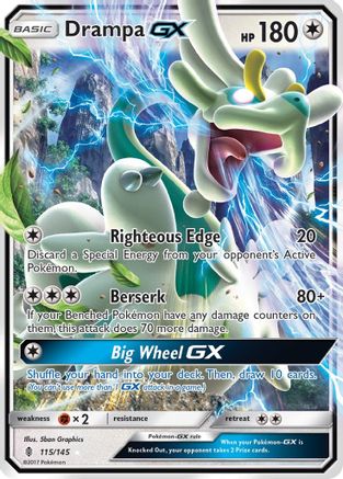 Drampa GX (115/145) Holofoil [SM: Guardians Rising] Pokemon Single Pokémon