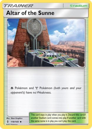 Altar of the Sunne (118/145) - [SM: Guardians Rising] Reverse Holofoil Pokemon Single Pokémon